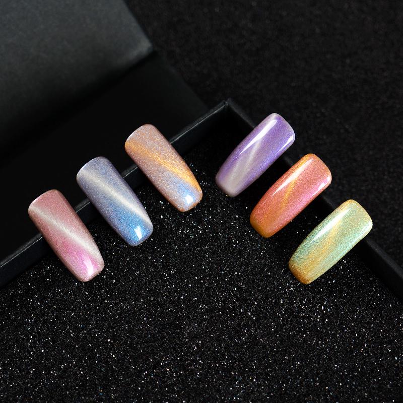 Mtssii 7ml Cat Eyes UV Gel Soak Off Nail Polish with Double-head Magnet Stick DIY Manicure Tools