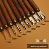 Woodcut Carving Knife Set: Flat, Round, Bevel Blades for Hand-Carved Woodblock Engraving