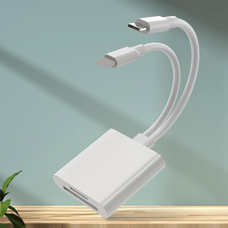 Высокоскоростной многофункциональный картридер Type-C для карт памяти SD/TF, совместимый с устройствами Apple