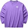 Anta Свободный крой, круглый вырез, принт с буквами, футболка унисекс с длинным рукавом, флуоресцентно-виноградно-фиолетовый 172441404-5