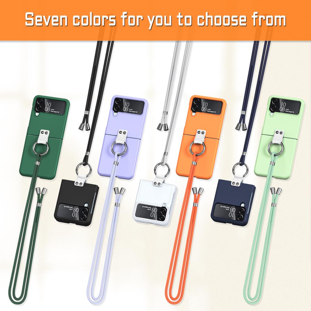 Противоскользящий ремешок, модный чехол для мобильного телефона для Samsung Galaxy Z Flip4 5g Flip 4 Flip3 Flip 3 Zflip4, противоударный чехол с кольцом-держателем