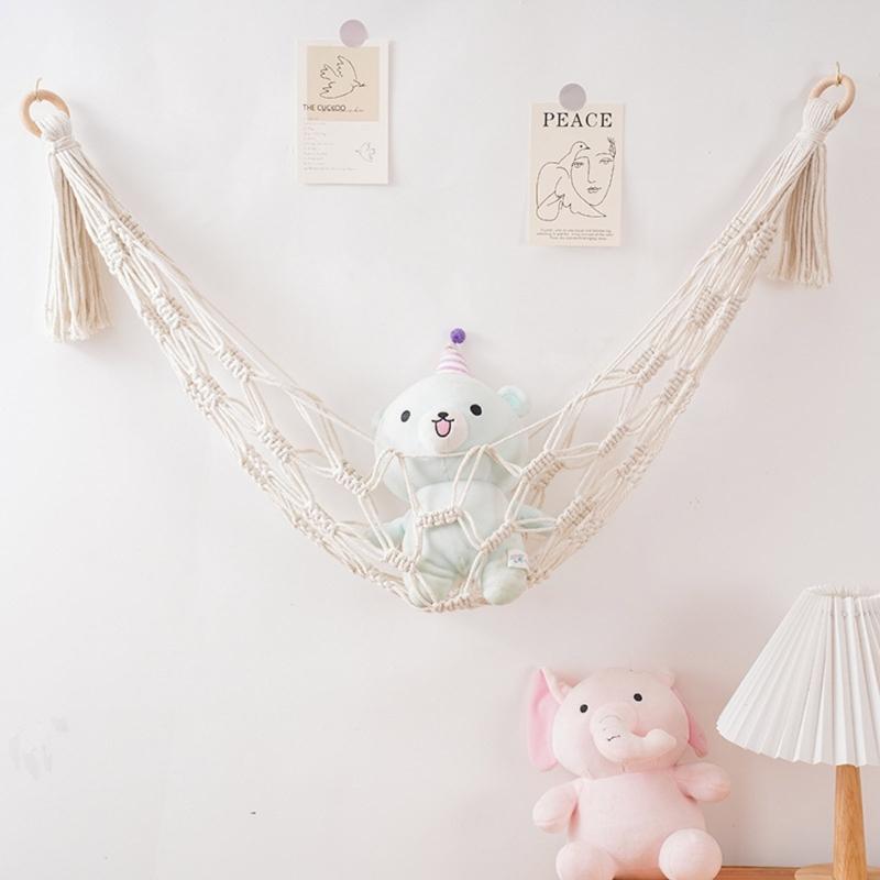 Boho Stuffed Animal Storage Net Stuffed Net or Hammock for Small Stuffed Animals or Plushies Plush Toy Storage Holder