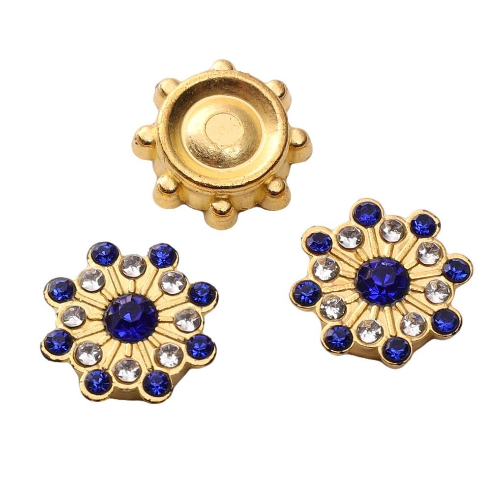 Plastic Spray Plated Snowflake Circular Gold Dot Diamond Sewing Tool Decorative Button Scrapbooking Garment DIY Apparel Accessories