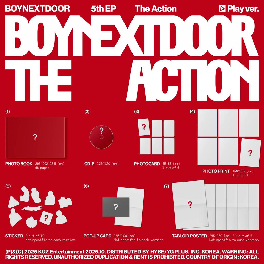 (ПРЕДВАРИТЕЛЬНЫЙ ЗАКАЗ)BOYNEXTDOOR - [The Action] 5-й EP-альбом