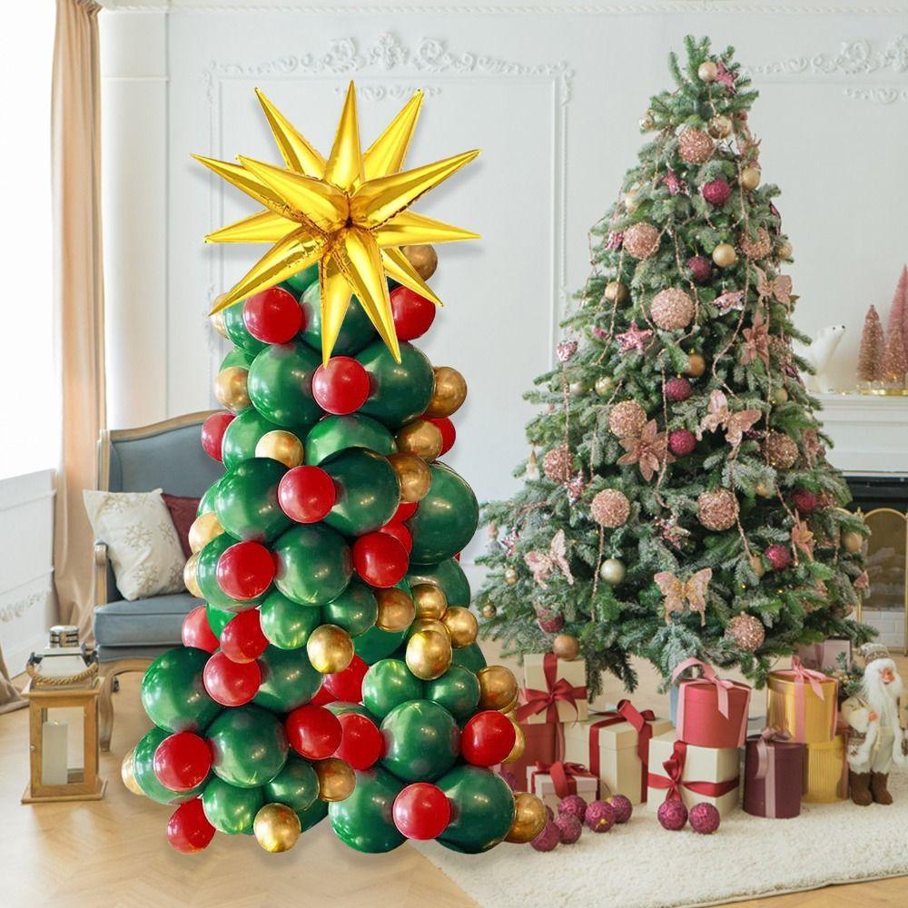 Украшения для вечеринки Зеленый Рождественский Красный Золотой Арочный комплект Гирлянда из латексных шаров для мужчин