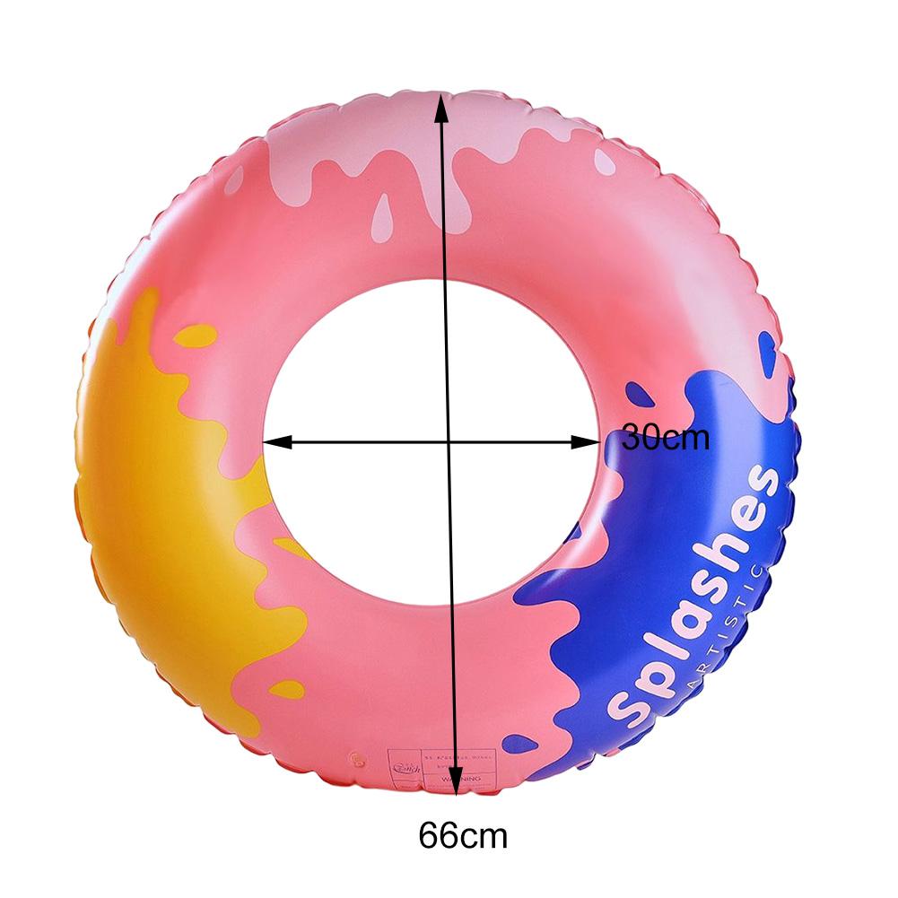 Inflatable Swim Ring Tube for Kids Adult Fluorescent Life Ring Buoy Swimming Pool Float Inflatable Child Swim Laps Random Color