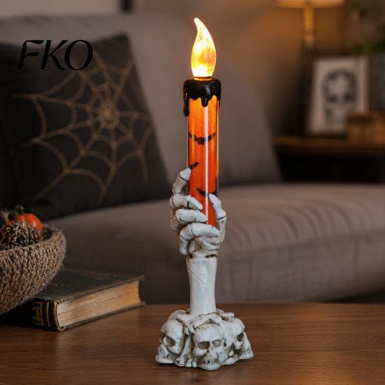 Secret Room Scary Decor Halloween LED Ghost Candle Light, Spooky Hand Lamp Party Atmosphere Tabletop Decor, Horror Light for Haunted House Dynamic