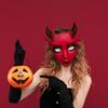 Yousheng Рога Овцы Демон Хэллоуин Защита Лица Ужасающая Защита Лица Человека Страшный Реквизит Вечеринки Пугающий Дом с Привидениями Пугает Защита Лица Животного
