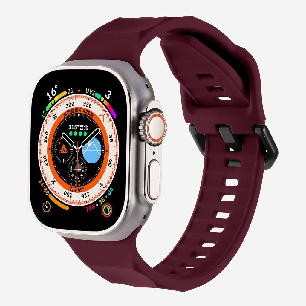 Мягкий силиконовый ремешок для Apple Watch Ultra 3/2 49 мм 46 мм 45 мм 44 мм 42 мм 40 41 мм Спортивный браслет iWatch Серия 11 10 9 8 7 5 SE 3