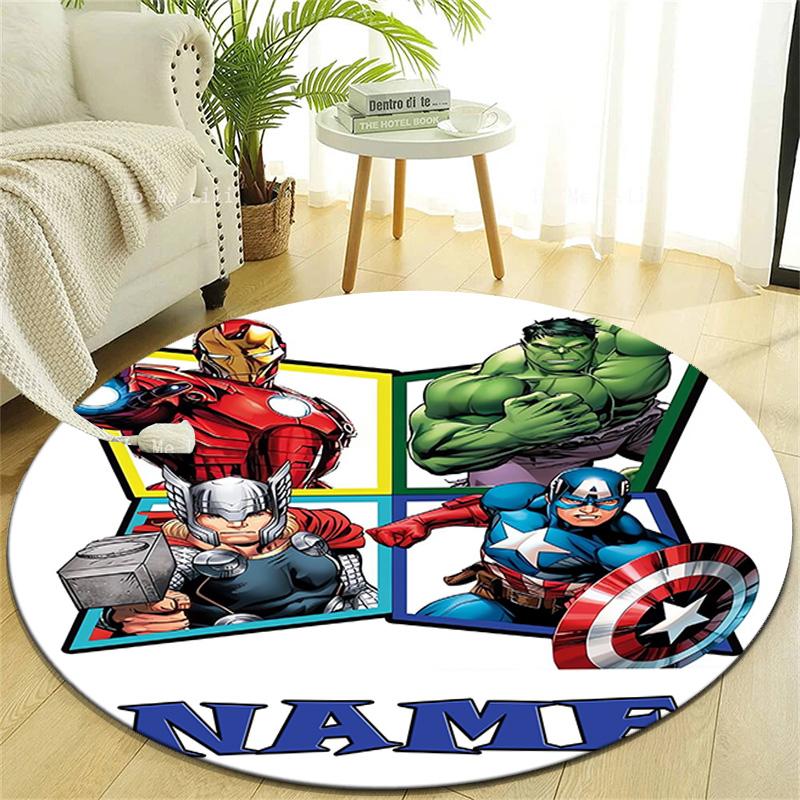 Personalized M-Marvel Round Chair Office Rug - Perfect for Mat, Office Chair & More - Ideal Gift for Birthdays and Holidays