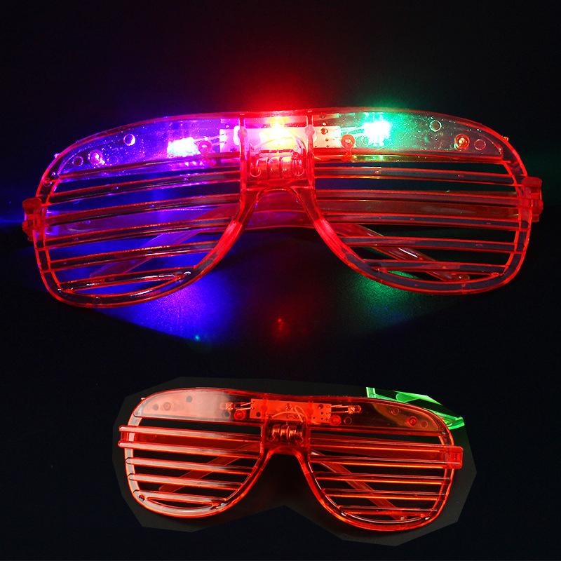 1pcs Glow in the Dark LED Eyeglasses Multiple Neon Colors Blinds Lampshade Glasses Christmas Mardi Gras Birthday Neon Mardi Gras Party