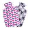 Heart 2L Hot Water Bottle And Cover (Pack of 2)