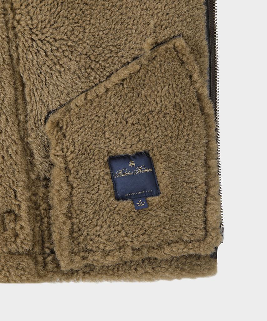 Brooks Brothers Shearling Bomber Jumper (Brown) (Bbojmm70594Ef)