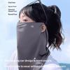 Summer Ice Silk Face Cap with Neck UV Protection Lightweight Sunblock Outdoor Sports Face Mask