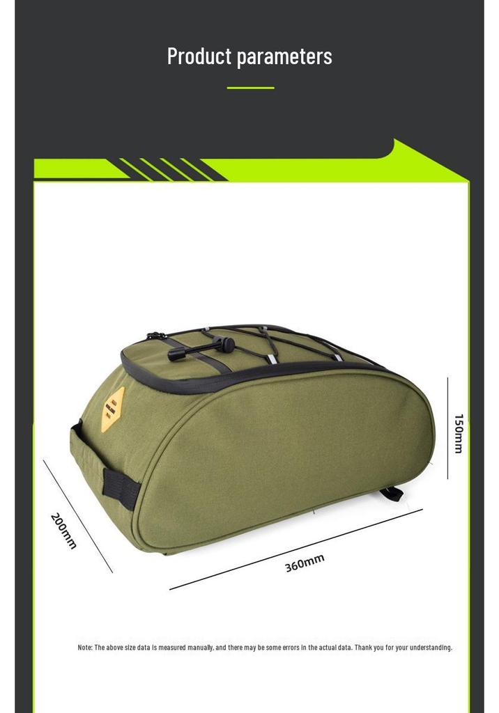 Folding Bike Quick-Release Pannier: Bicycle Luggage Rack, Tail Bag, Cycling Storage for Long-Distance Rides
