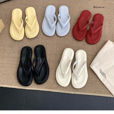 Мода Байламос Летние Новые Конфетные Цвета Женские Тапочки Модные Слипоны Женские На Плоском Каблуке Вьетнамки Мягкие Повседневные Шлепанцы Сандалии для Отпуска