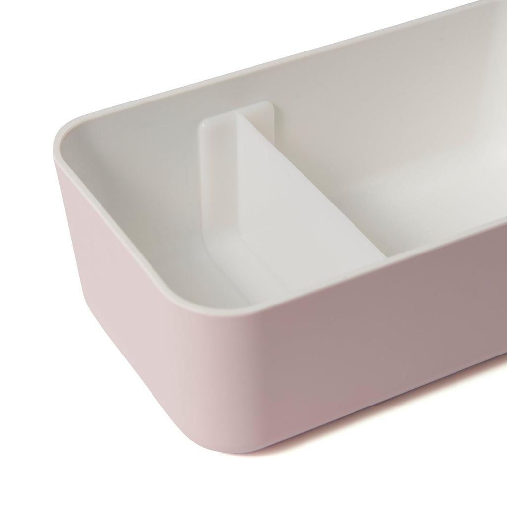 Francfranc Logo Lunch Dishwasher with Dividers Box, Single-tier, Pink, Safe,
