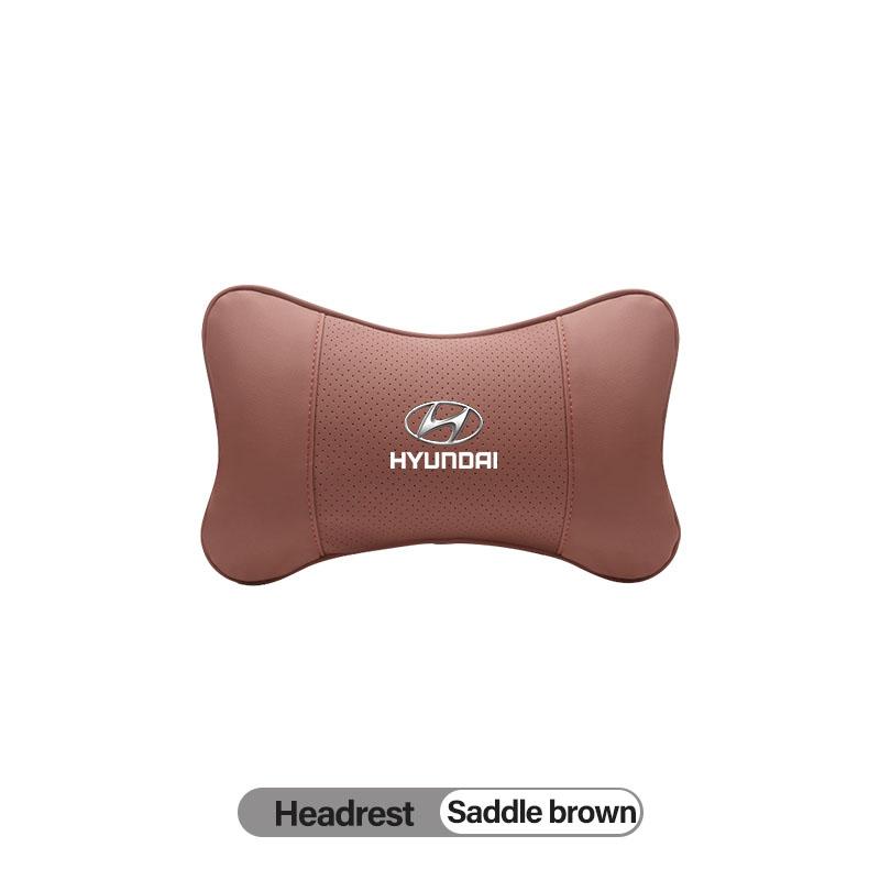 High-quality Leather Car Seat Headrest Memory Foam Comfort Pillow Auto Interior For Hyundai NLINE Genesis I30 I20 I10 Venue Getz PP37