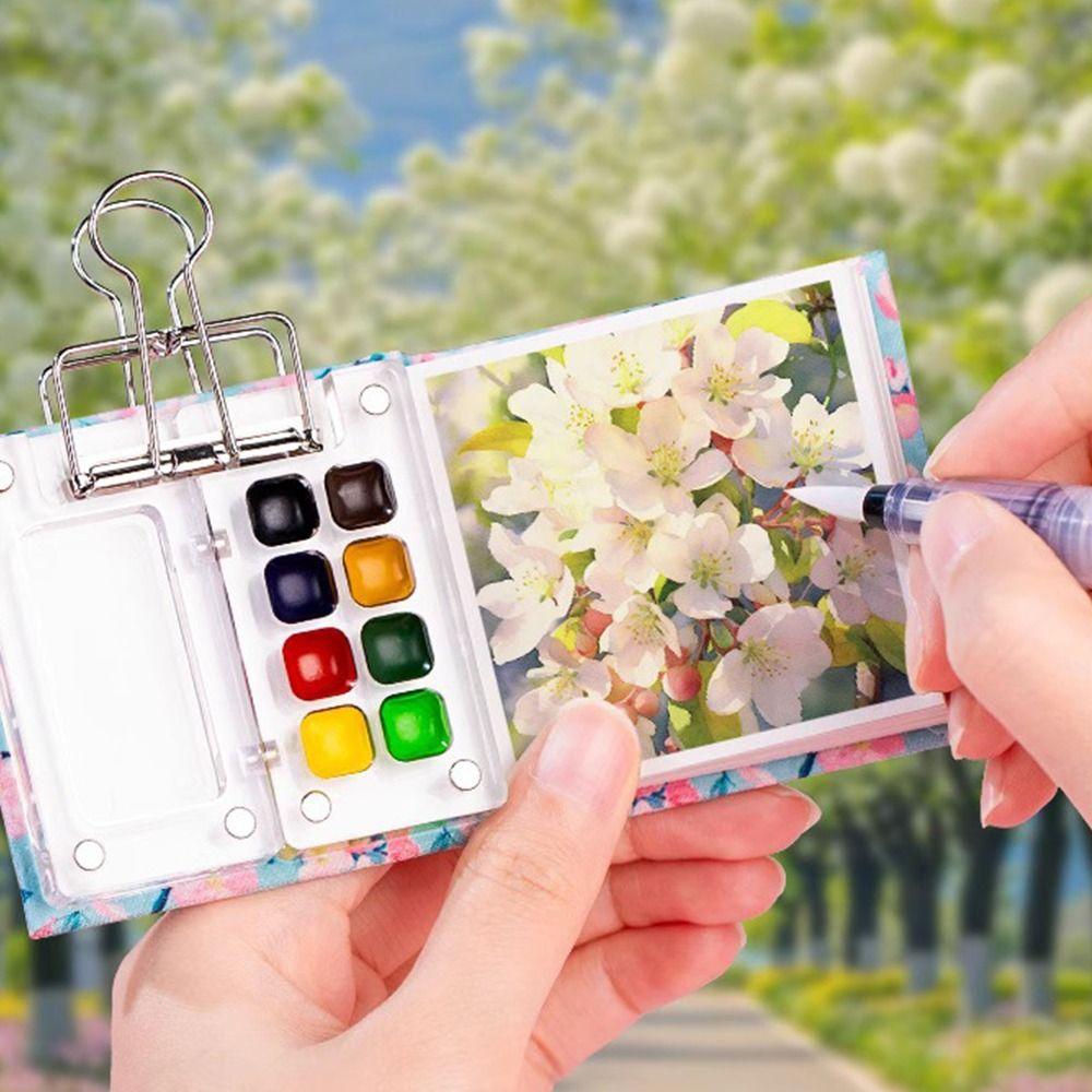 Portable Watercolor Painting Book Square Pocket Sketchbook New Drawing Notebook Art Painting