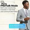 Language Translation Earbuds Touch Control Bluetooth-compatible 144 Languages in-Ear LCD Touchscreen Real-Time Translator