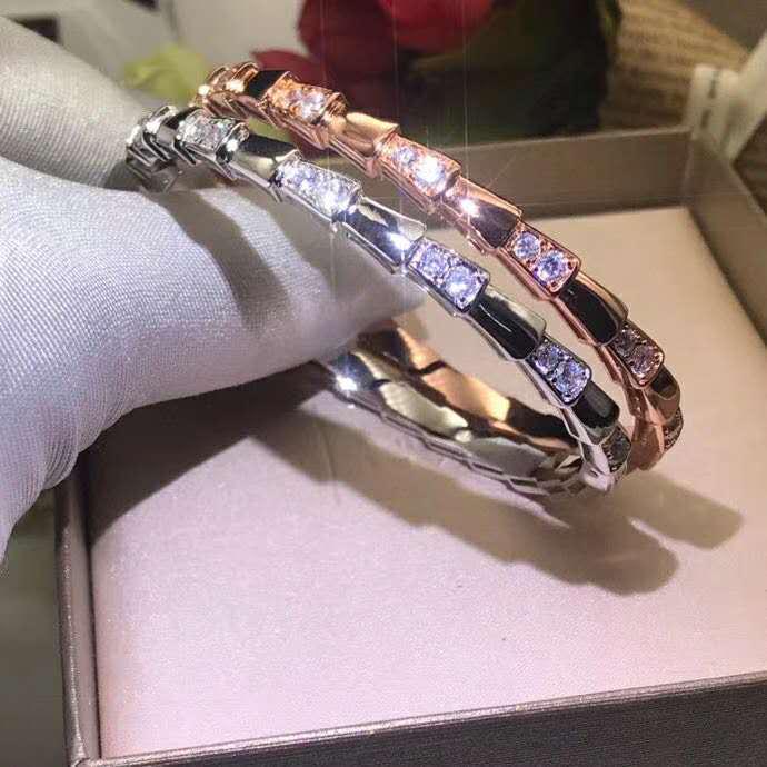 Браслет-змейка из стерлингового серебра с бриллиантами по всей длине, натуральным перламутром и агатом, цвета павлиньего пера для пар - Унисекс, европейский и американский стиль