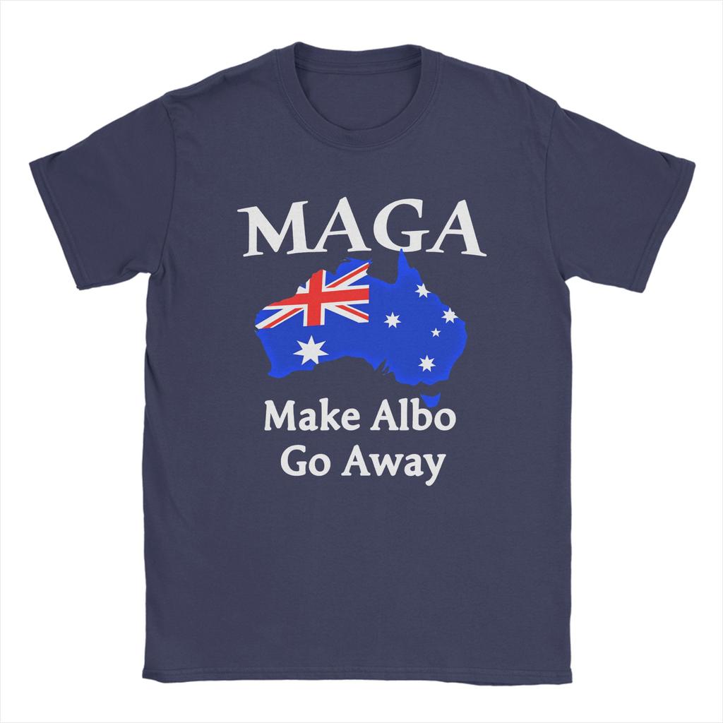 For Australia sake Make Albo Go Away Men T Shirt Novelty Tee Shirt Short Sleeve Crewneck T-Shirts Plus Size Clothing