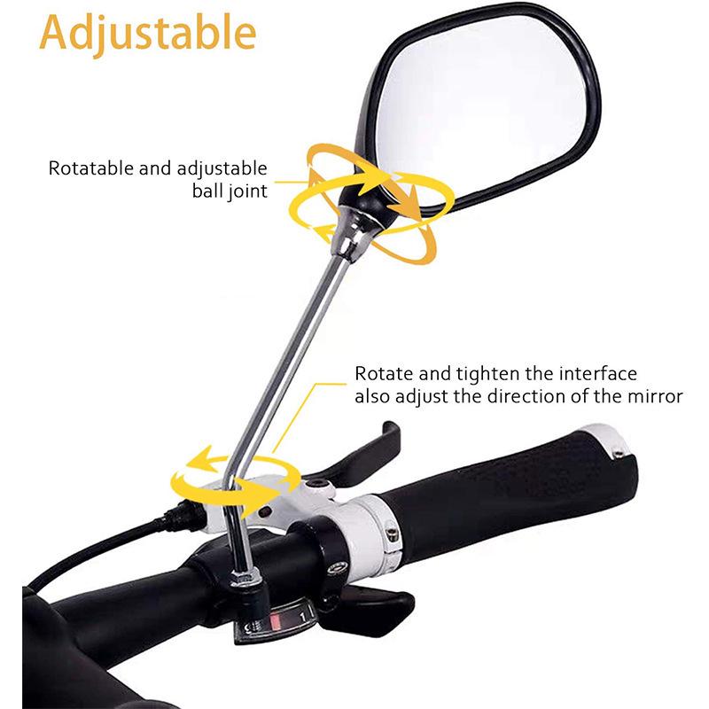Плоское светоотражающее зеркало заднего вида для велосипедов - Оборудование для безопасности для горных велосипедов и электромобилей