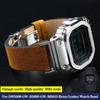 DW5600 Vintage Leather Watchband For G-SHOCK Casio DW-5600 GW-B5600 GW-M5610 Retro Suede Fluff 16mm Watch Bracelet Brown Strap