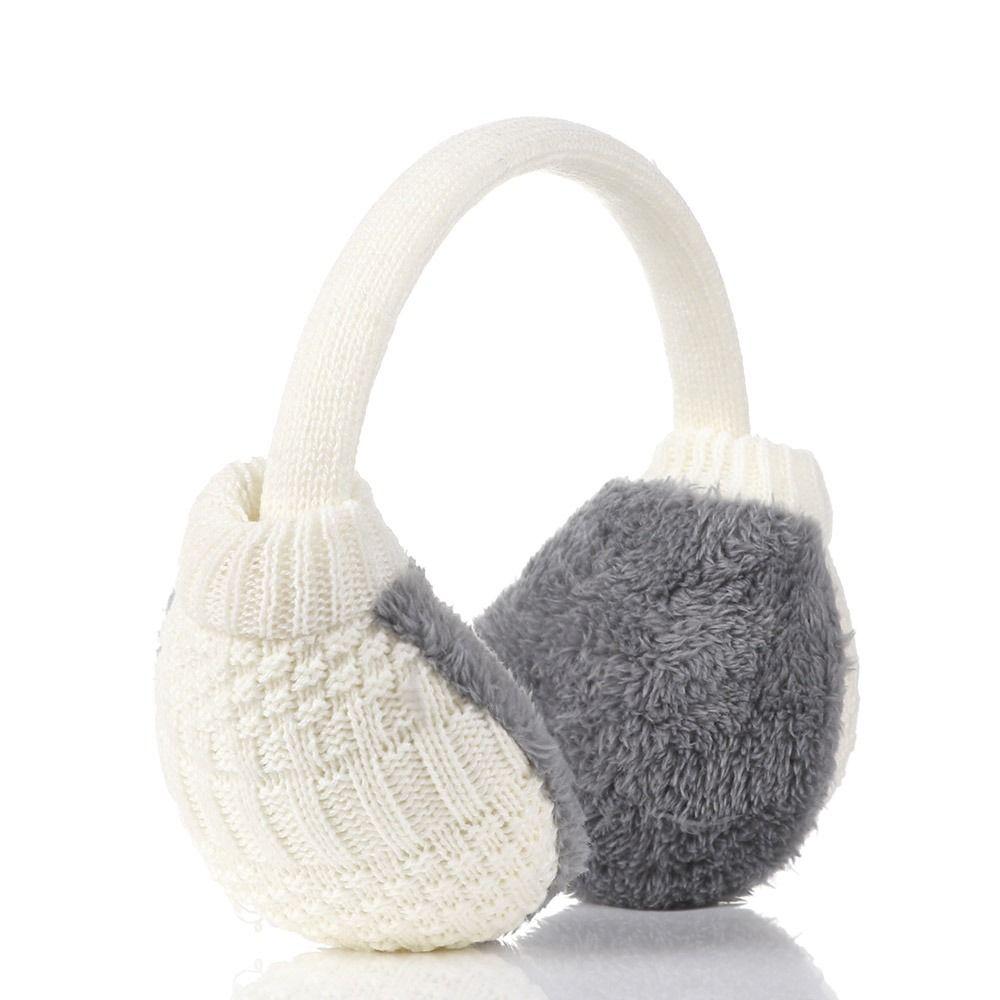 Модный зимний теплый пушистый чехол для ушей, вязаные наушники, грелки для ушей, муфты для ушей