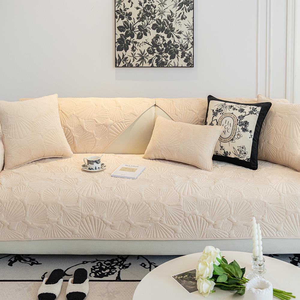 Скандинавская хрустальная бархатная подушка для дивана, утолщенная, новая, кремовая, нескользящая подушка для дивана, чехол для дивана, полотенце