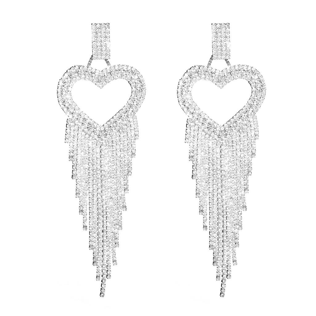 Heavy Industry Luxury Long Fringed Love Earrings