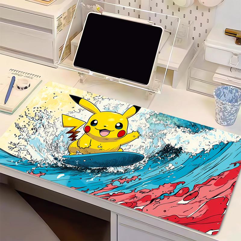 Rubber Mouse Pad Gamer Large Computer Notebook Pc Rubber P-Pokemon Pikachu Mousepad Carpet Gaming Accessories Keyboard Desk Mat