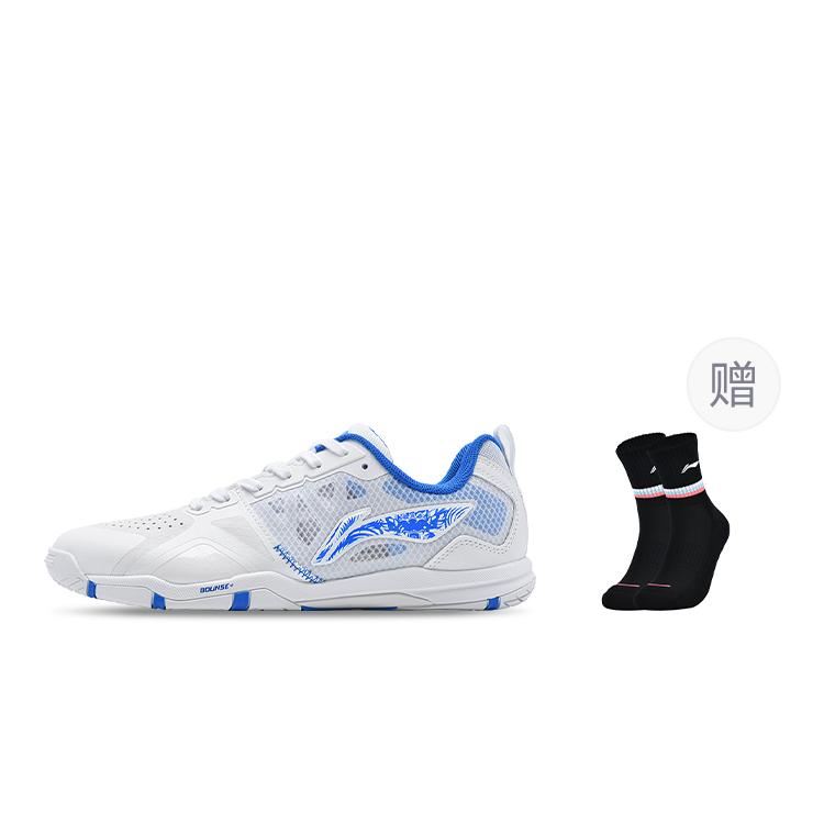 Li Ning Hawkeye 2.0 PRO Нескользящие износостойкие низкие кроссовки для настольного тенниса Унисекс Белый Синий APPU023-9