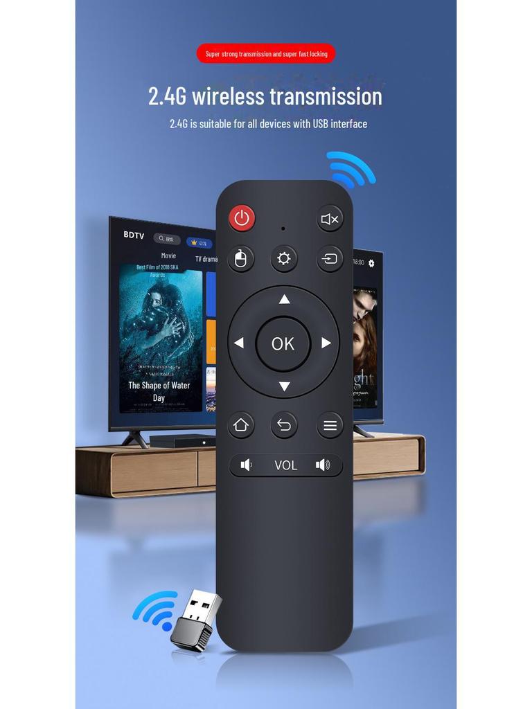 Универсальный беспроводной пульт дистанционного управления 2.4G для проекторов, компьютеров, экранов телевизоров через USB-соединение