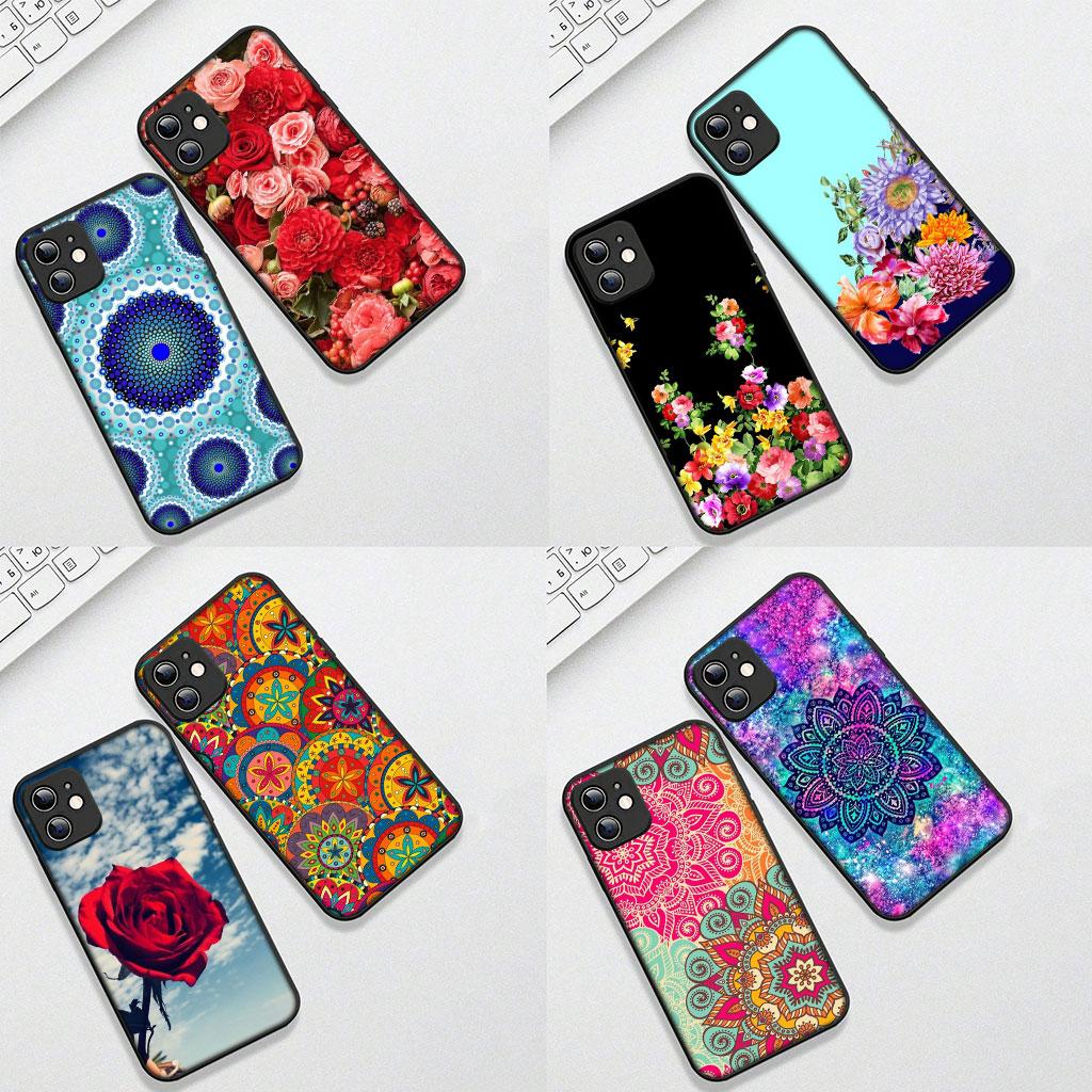 Цветочный Пейсли Мандала Текстура Цветка Роза для Samsung Galaxy A05 A06 A14 A50 A51 A52 A12 A13 A23 A70 A07 A25 A26 M53 A56 Чехол
