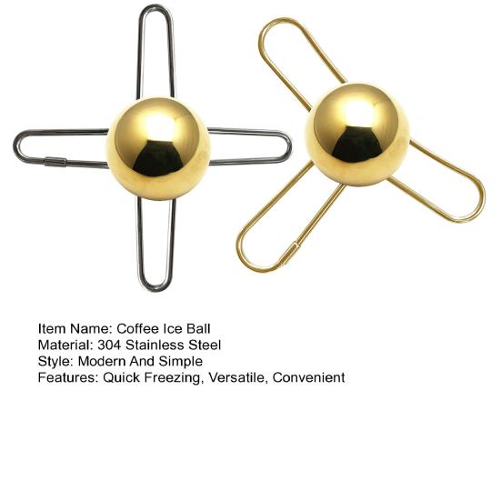 Stainless Steel Coffee Ice Ball for Espresso Reusable Refrigeration Tool with Stand Flavor Enhancer Gadgets