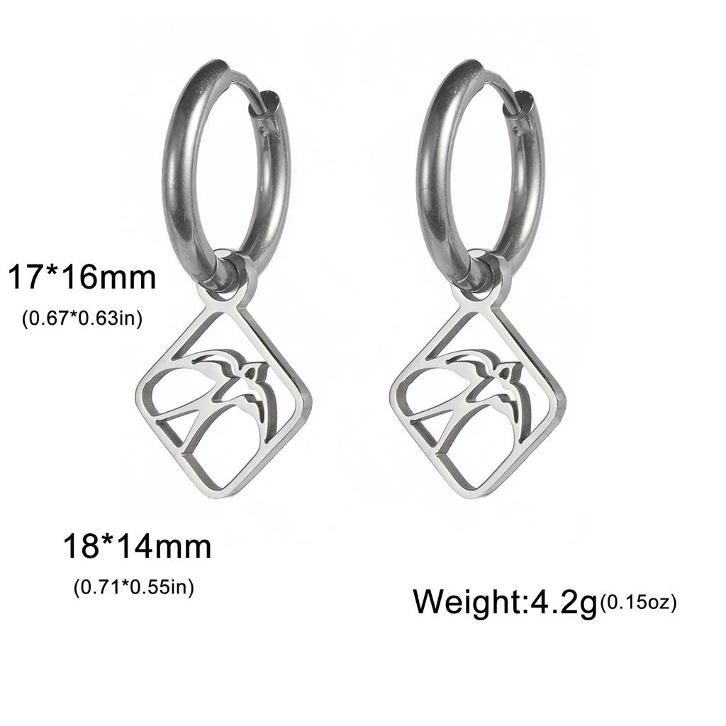 Cazador Animal Dog Cat Paw Footprint Earrings for Women Stainless Steel Flamingo Drop Earrings Jewelry Birthday Gift 2026