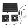 20W Solar Panel Fan Kit Heat Dissipation Ventilation Solar Powered Dual Fan with Switch for Chicken