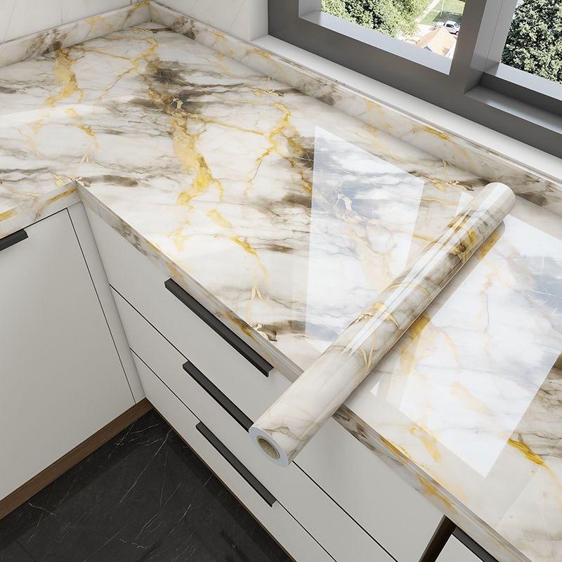 Утолщенные Декоративные Обои Наклейки на Стену Обои для Кухонного Рабочего Стола 40 см Водонепроницаемые и Маслостойкие Самоклеящиеся Домашние