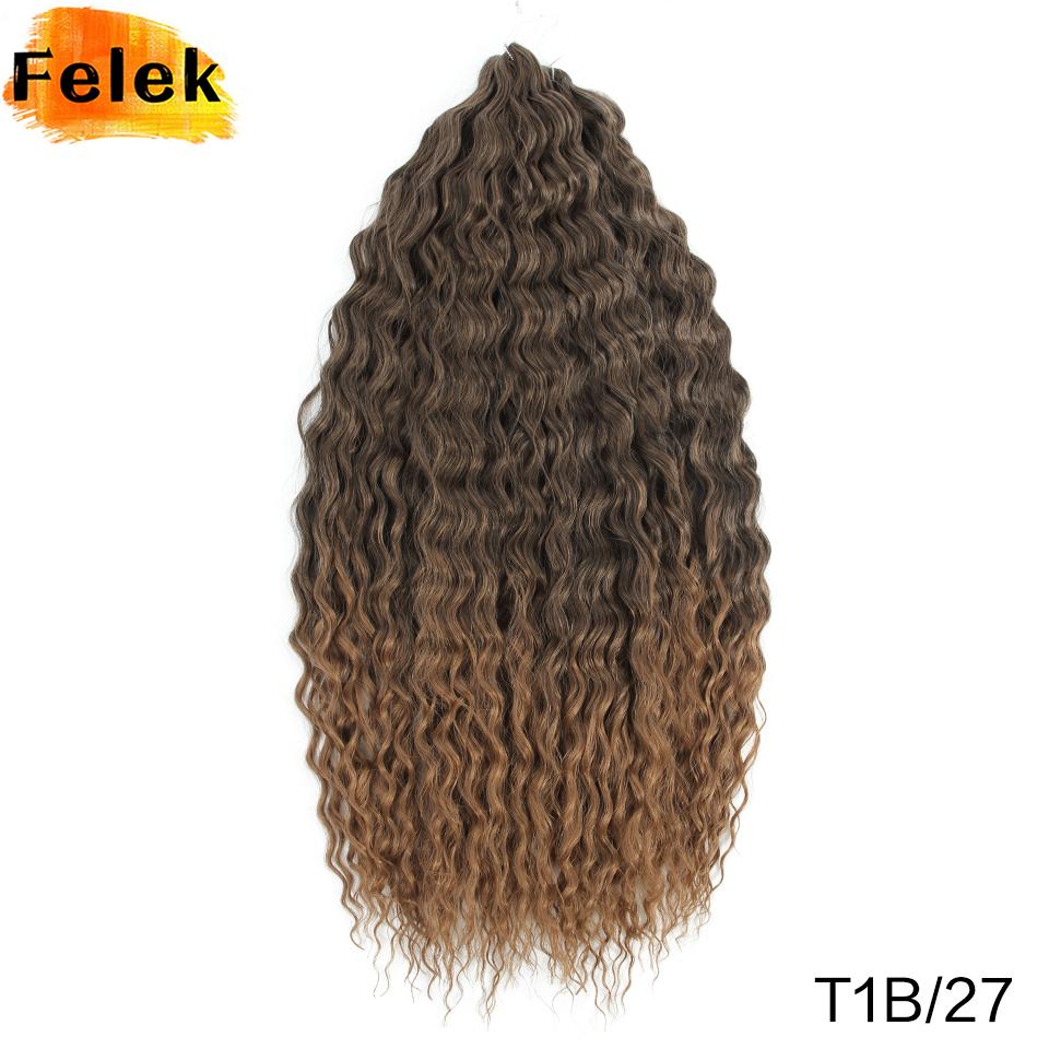 2Pcs/Lot Synthetic Deep Twist Braiding Hair 22 30 Inch Afro Curls Crochet Braid Hair Extensions Ombre Purple Wavy Hair For Women