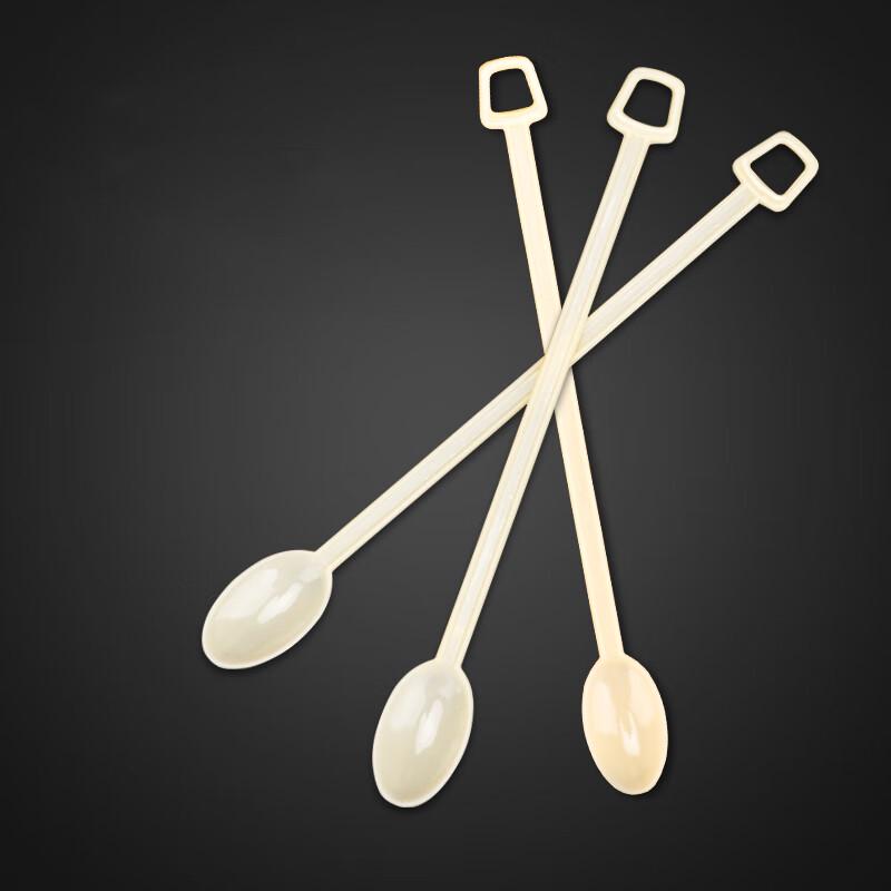 Homeglen Disposable Long Handle Plastic Stirring Spoons