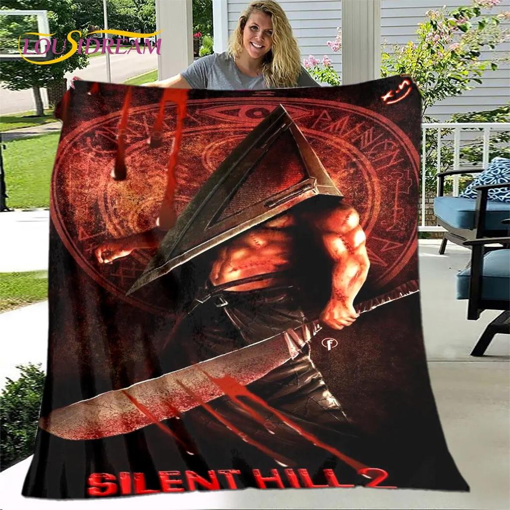 Мягкое плюшевое одеяло с фильмом ужасов Silent Hill, фланелевое одеяло для гостиной, спальни, кровати, дивана, чехол для пикника, детский чехол