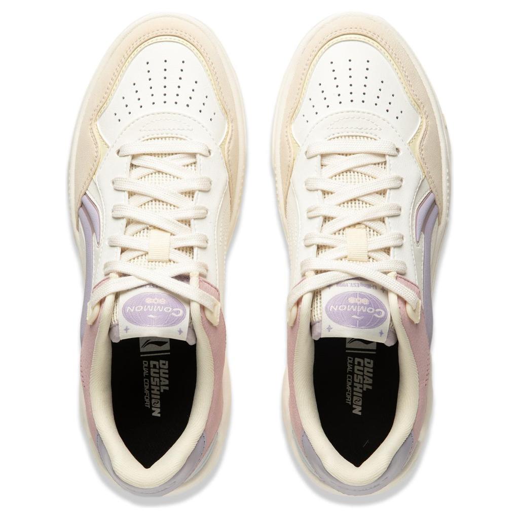 Li Ning Common 80s Мягкая упругая толстая подошва, увеличивающая рост, удобная, универсальная, износостойкая, нескользящая, низкая обувь для скейтбординга AGCU084-3