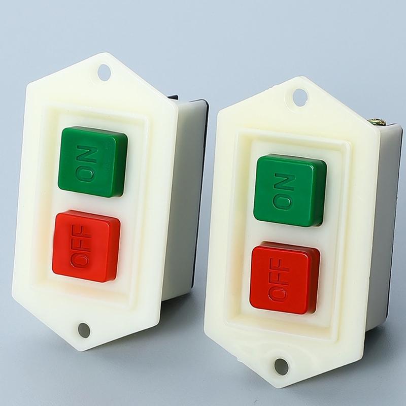 Waterproof Flushing Mount Push Button Switches 380V 5A Start Stop Switches Plastic for Safe Operation in Workshops & Factories