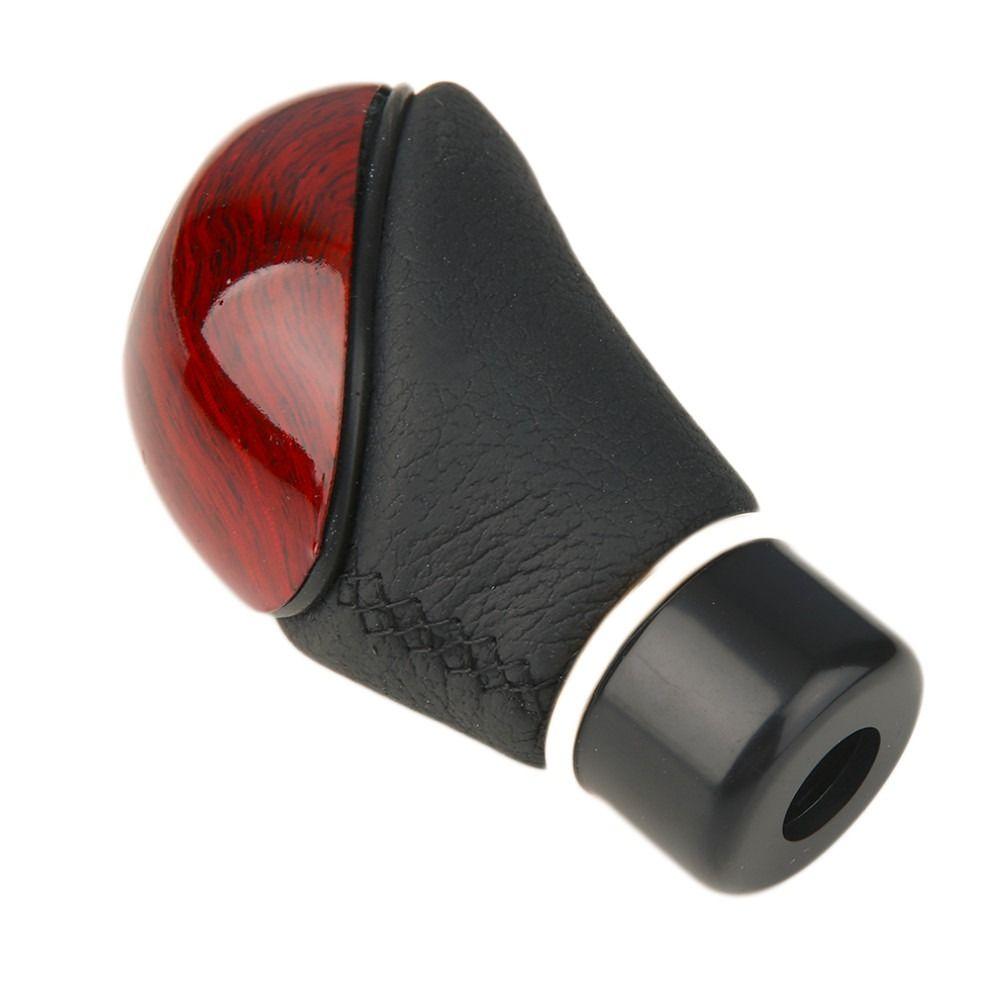 Diameter 10mm Gloss PU Leather Manual Gear Stick Knob 5-Speed Lever Car Shift Knob Shift Shifter