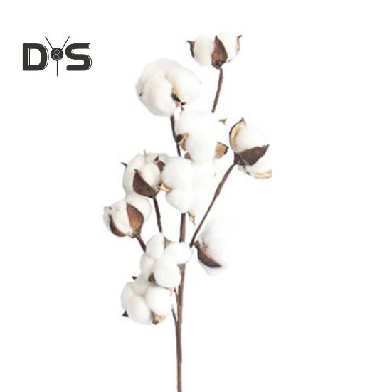 1Pc 10 Head Artificial Flower Easy To Maintain Plastic Cotton Branches Fake Plant Home Decor