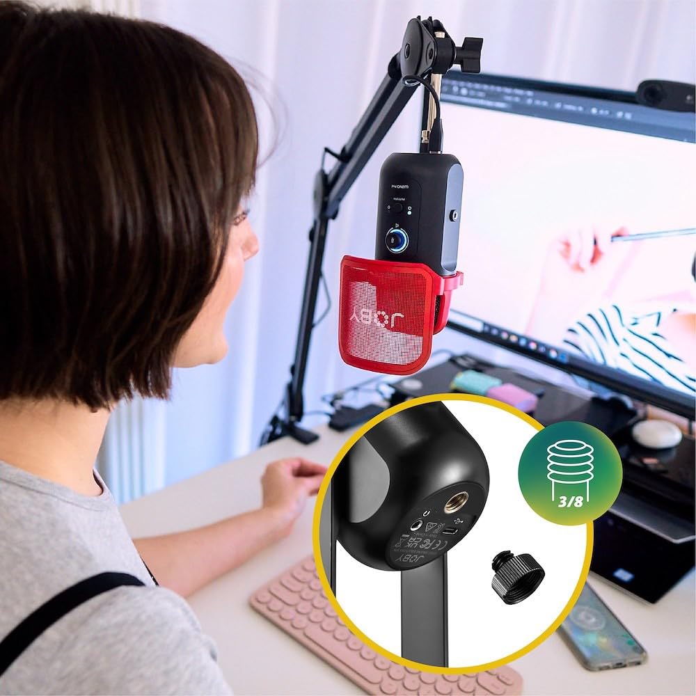 Joby Микрофон USB WAVO POD для ютуберов и подключается к компьютеру через USB переключается между кардиоидным и двунаправленным режимами с помощью одной функции