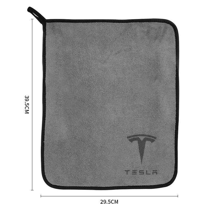 CQEPN1 For Tesla Model 3 Mode S X Model Y Emblem Car Logo Badge Microfiber Wash Towel Cotton Soft Cleaning Rag Drying Cloth Accessories