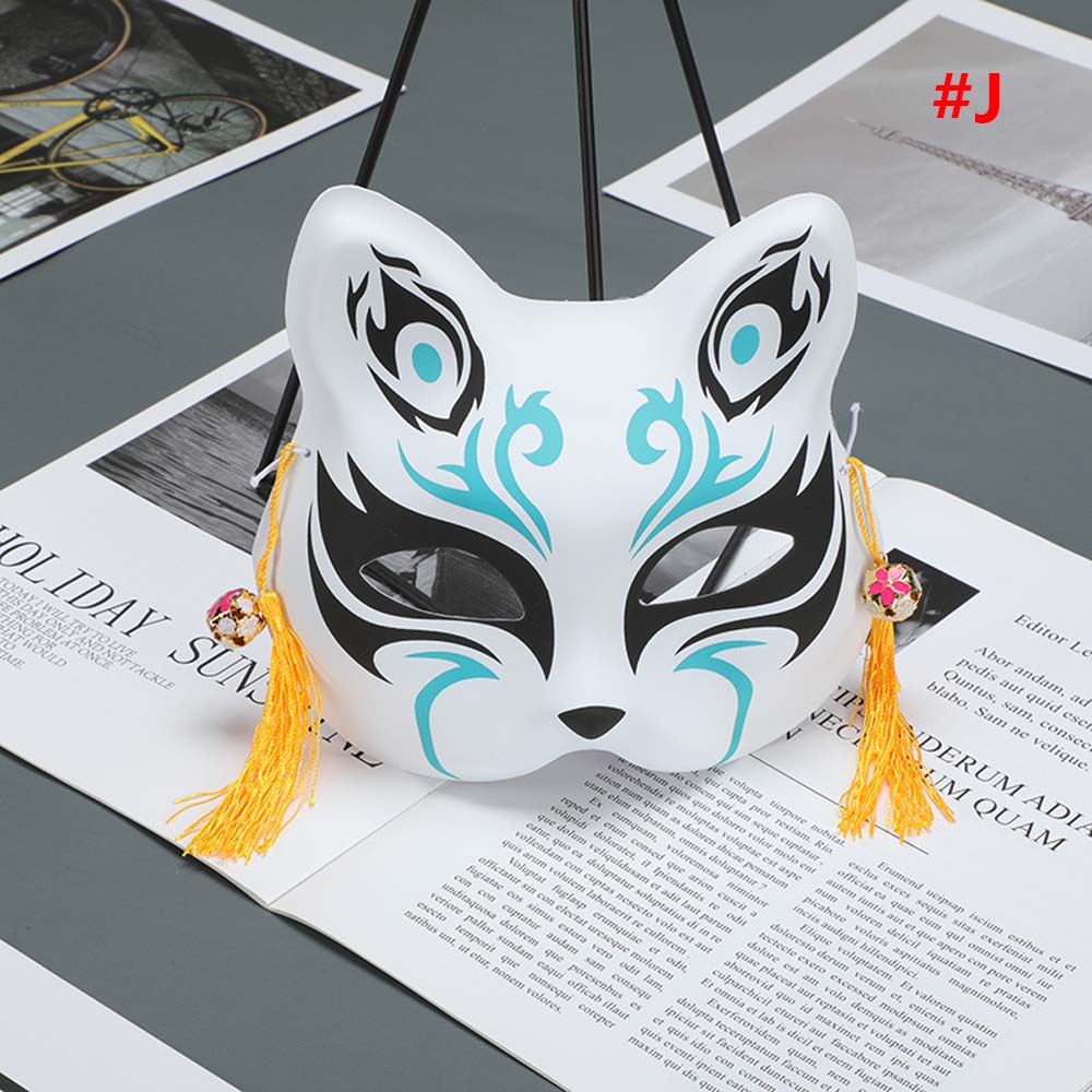 Plastic Japanese Anime Headwear Cat Mask Cosplay Mask Party Props Demon Slayer Party Mask Props