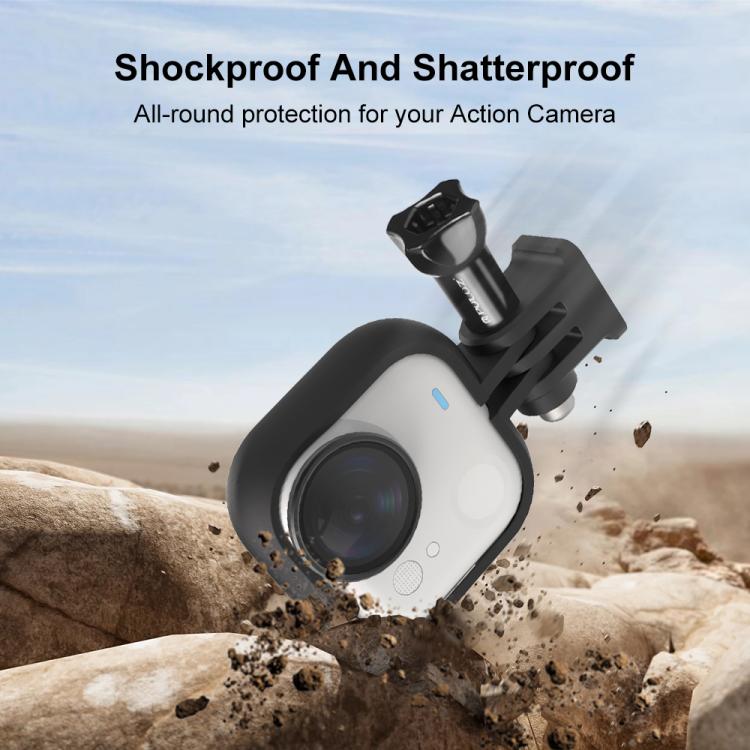 Для Insta360 GO Ultra PULUZ Пластиковая PC Рамка Адаптер Основание Крепление (черный)
